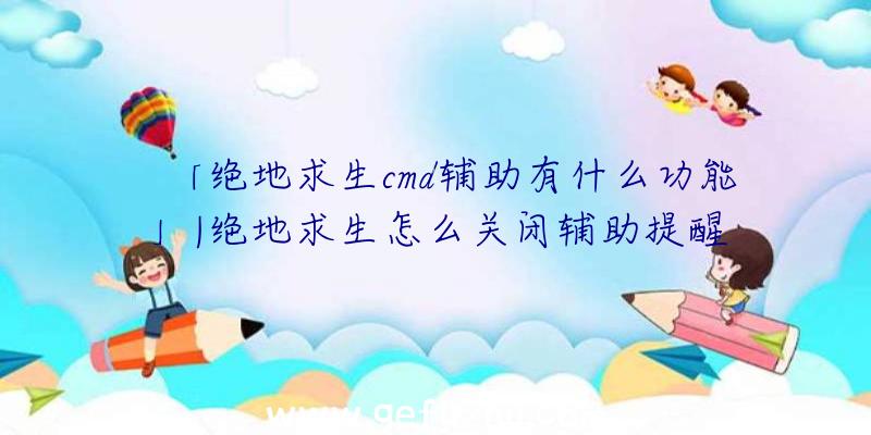「绝地求生cmd辅助有什么功能」|绝地求生怎么关闭辅助提醒